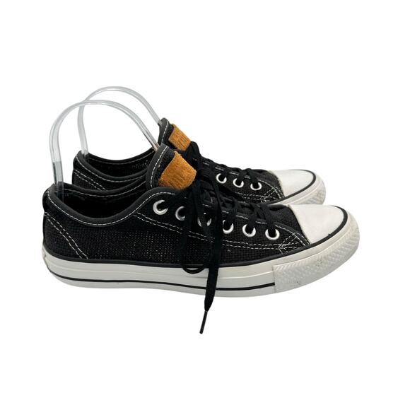 Converse Chuck Taylor All Star Black Woven Tweed Lace Up Unisex Sneaker Shoes - Picture 4 of 10